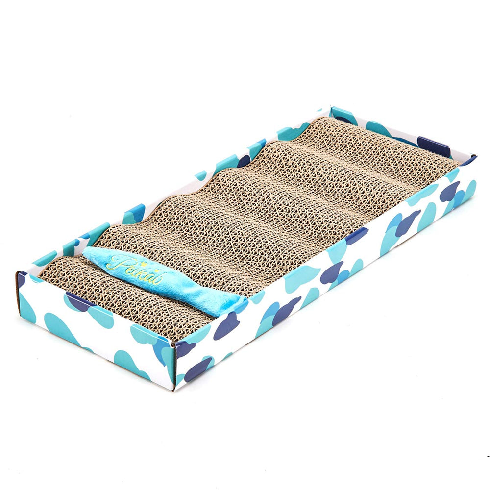 PEEKAB cat scratcher cardboard reversible two-sided offers twice the wear for kittens.