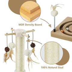 PEEKAB spring-ball post for dynamic play and claw exercise.