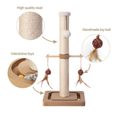 PEEKAB cat-sisal scratch post vertical shot for indoor use and kitten-sized play