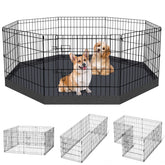 Peekaboo dog pen 8-panel foldable setup for versatile indoor or outdoor play area