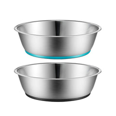 Peggy11 lightweight stainless steel cat bowl, front view, durable daily feeding option.