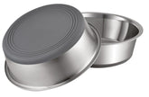 PEGGY11 nonslip stainless steel bowls top view for stable mealtime.