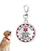 PEHADU emotional-support dog tag red double-sided for clear ID