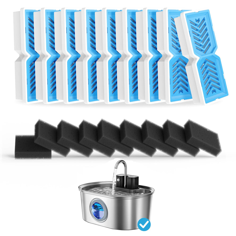 PEKTACO cat fountain filters 9-pack for cleaner pet water