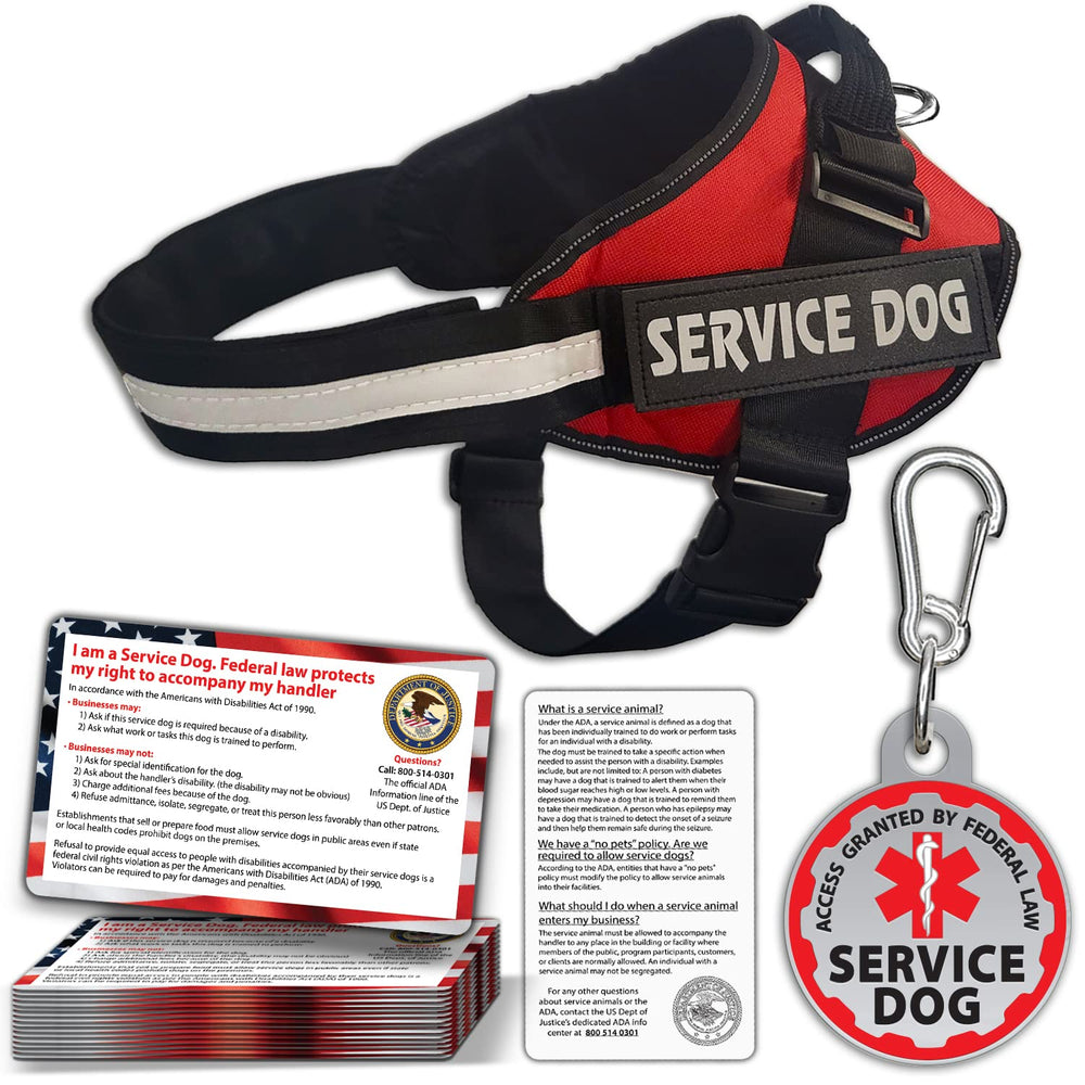 Pelto service dog vest with reflective fabric for day and night visibility.
