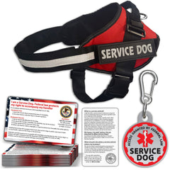 Pelto service dog vest with reflective fabric for day and night visibility.