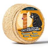 Pelzin Natural Sisal Rope cat scratcher 1/4 inch, durable surface for replacement projects.