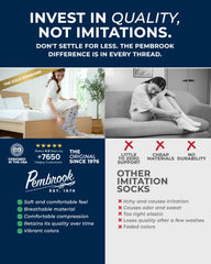 Pembrook Light Compression Socks for Women cotton fabric close-up shows breathable comfort.