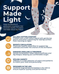 Pembrook Light Compression Socks for Women knee-high fit supporting daily activities.