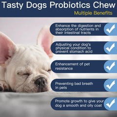 Penkyer probiotics for dogs chews closeup showcases tasty daily digestive support.