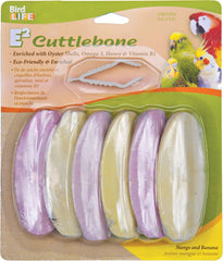 Penn-Plax Bird-Life mango banana cuttlebone may support egg production and feather vitality.