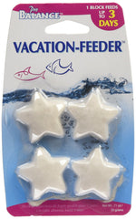 Penn-Plax Pro Balance Vacation Fish Feeder packaged blocks ready for weekend trips.