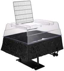 Penn-Plax Reptology Turtle Topper hanging platform partially submerged resting.