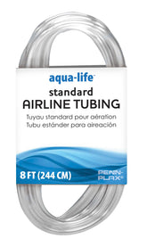 Penn-Plax standard airline tubing with clear visibility for discreet aquarium installations.