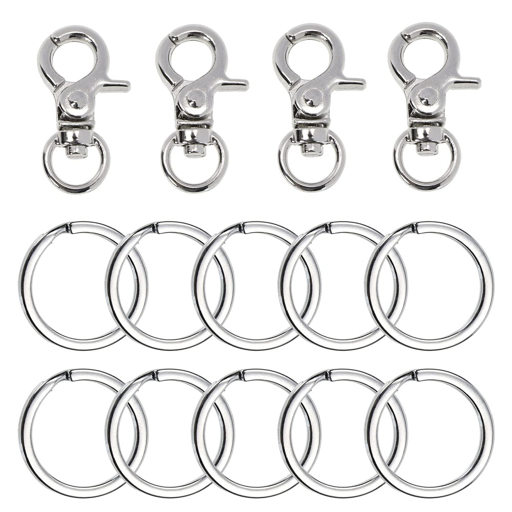 PENTA ANGEL dog tag clips package with four clips and ten rings for easy tagging