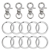 PENTA ANGEL dog tag clips package with four clips and ten rings for easy tagging