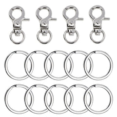 PENTA ANGEL dog tag clips package with four clips and ten rings for easy tagging