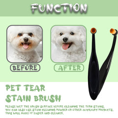 PENUIO eye brush with ergonomic handle for easy eye corner cleaning.