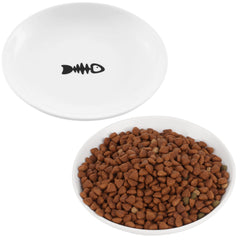 Peppapet fishbone cat bowls wide design for comfortable dining with less whisker contact