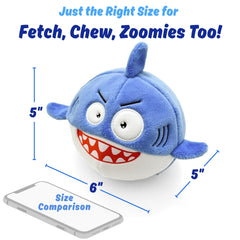 PeppyPawz Sharky durable plush fabric stands up to aggressive chewers