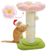 PEQULTI flower bed perch, cozy resting spot for indoor cats atop a 14x14 inch flower top