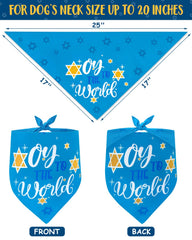 Percozzi Hanukkah bandanas reversible side displays two cheerful designs.