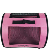 Bolsa transportadora Perfect Petzzz rosada frontal, ideal para llevar tu mascota de peluche con facilidad.