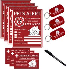 Periflowin Pet Alert Sticker on window exterior aids quick rescue