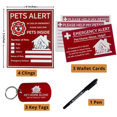 Periflowin pet alert sticker demonstrates readability for first responders