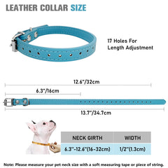 Periflowin soft napa PU leather collar feels lightweight and comfy daily wear