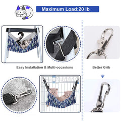 PERSUPER Cat Hammock Bed adjustable straps enable perfect height.