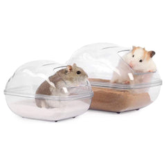 PESNLO 360-view hamster bathroom offers unobstructed viewing during bathing