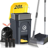 Pestairs outdoor poop trash can with lid closed for odor-minimizing storage.