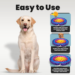 PET ARENA Snuffle Mat adjustable belt adapts for large or small dogs.