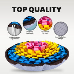 PET ARENA snuffle mat adjustable belt focuses on size customization for large or small breeds