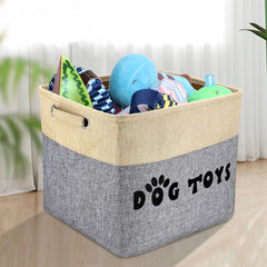 PET ARTIST dog toy bin front view showing spacious storage benefits