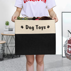 PET ARTIST dog toy bin with two handles for easy carrying