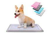 PET AWESOME dog potty tray with mesh grate enables quick cleanup after indoor use