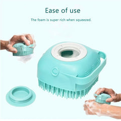 Pet Bath Massage Brush suitable for dogs and cats of all sizes during wash
