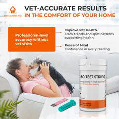 Pet Control HQ glucose test-strip insert performed with one hand to reduce stress