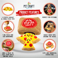 Pet Craft Supply Hide and Seek 4in pizza slices encourage digging and scent work.