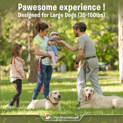 Pet Dreamland dual soft handles close up showing comfortable grip during walks