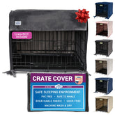Pet Dreams crate cover shows breathable fabric improving airflow in the crate