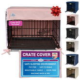 Pet Dreams dog crate cover uses breathable fabric to improve crate airflow.