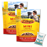 Pet Faves Zuke Mini Naturals chicken treats 2-pack front for training rewards