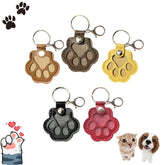 Pet Fur Keepsake Keyring paw-design shows a visible fur capsule for daily memory.