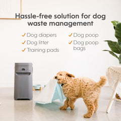 Pet Genie Pail odor-lock secures smells after scooping for calmer outdoor spaces.