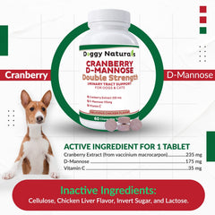 Pet Health Pharma cranberry D-Mannose chew tablets with chicken liver flavor for pets