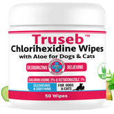 Truseb de Pet Health Pharma: toallitas para limpieza suave de piel y pelaje en perros y gatos.