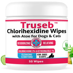 Truseb de Pet Health Pharma: toallitas para limpieza suave de piel y pelaje en perros y gatos.